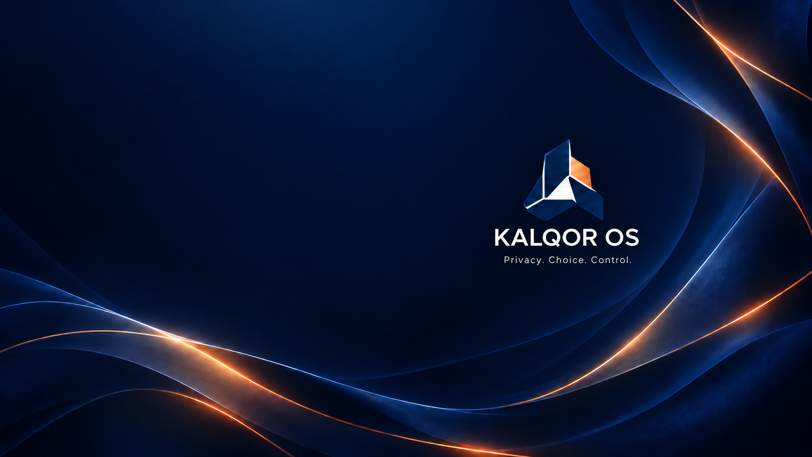 KALQOR navy and copper desktop wallpaper